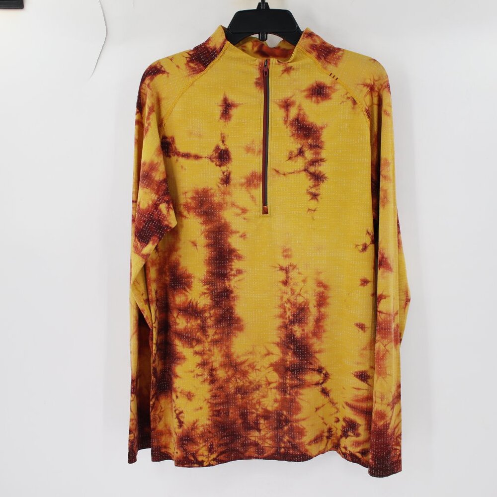 Lululemon pullover Men's Large Metal Vent Tech 1/2 Zip 2.0 Tie Dye Long Sleeve